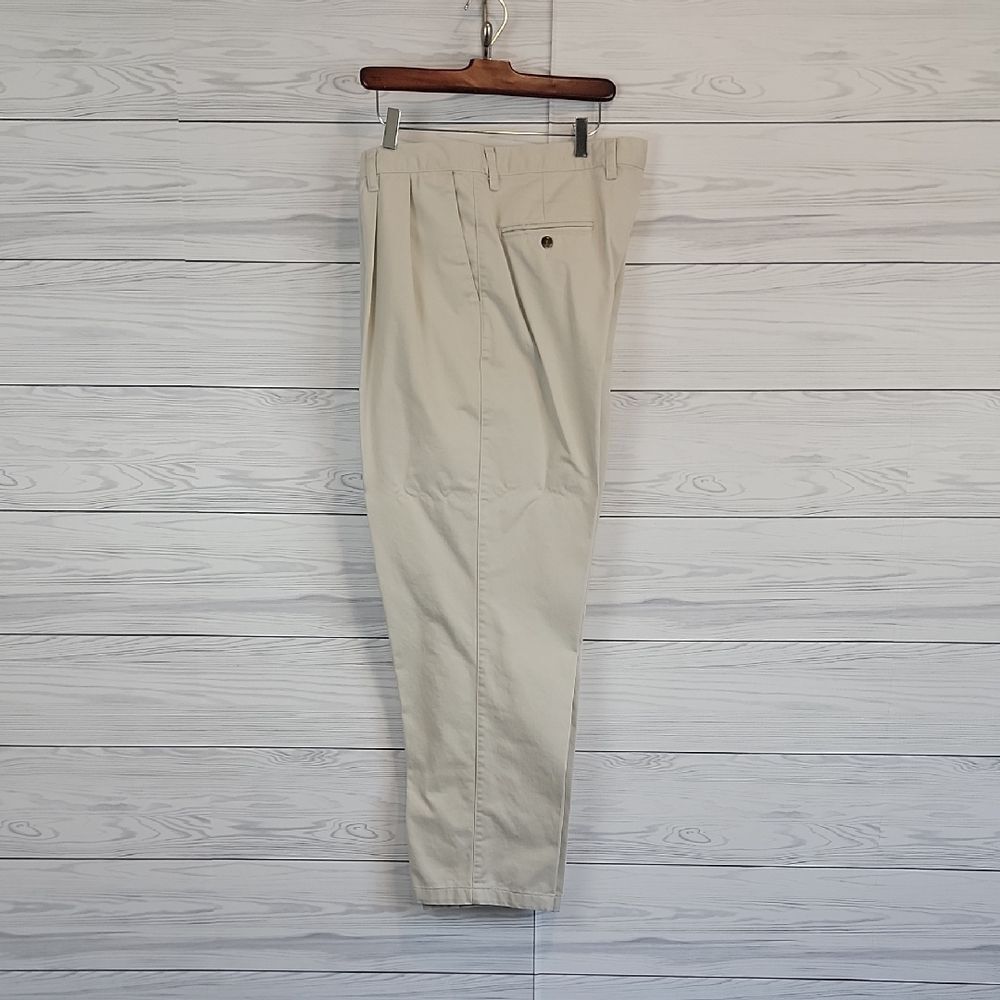 Docker Chino Pants Vintage 90s Pleated Front - Light Tan Mens Size 38" X 31"